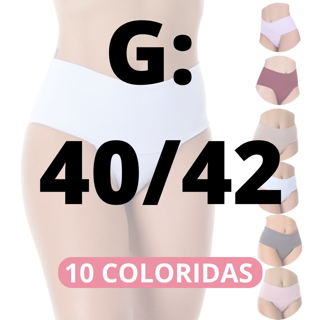 Calcinha Modeladora Fitness Plus Size (PAGUE 5 LEVE 10)