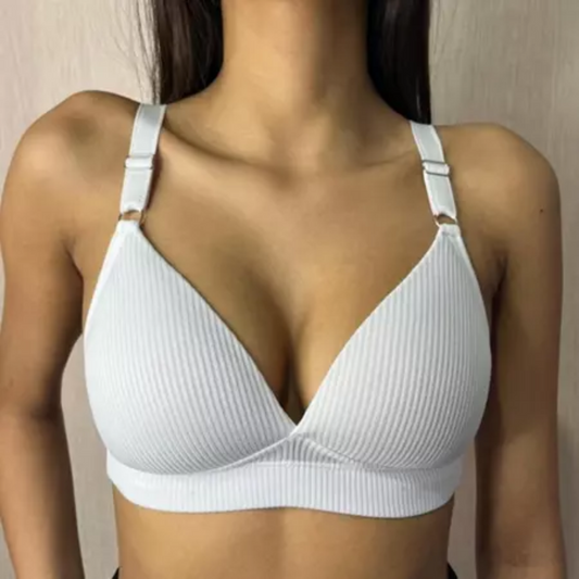 Sutiã Top Fitness com Bojo Alças Reguláveis 100% Algodão