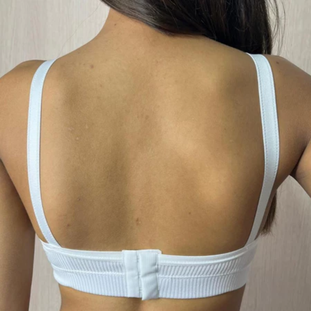 Sutiã Top Fitness com Bojo Alças Reguláveis 100% Algodão