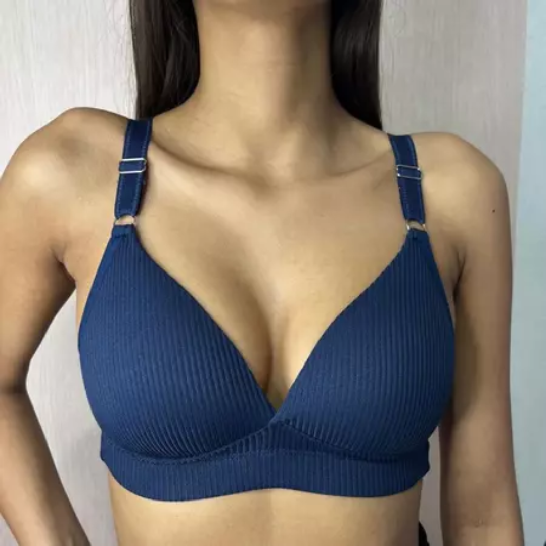 Sutiã Top Fitness com Bojo Alças Reguláveis 100% Algodão