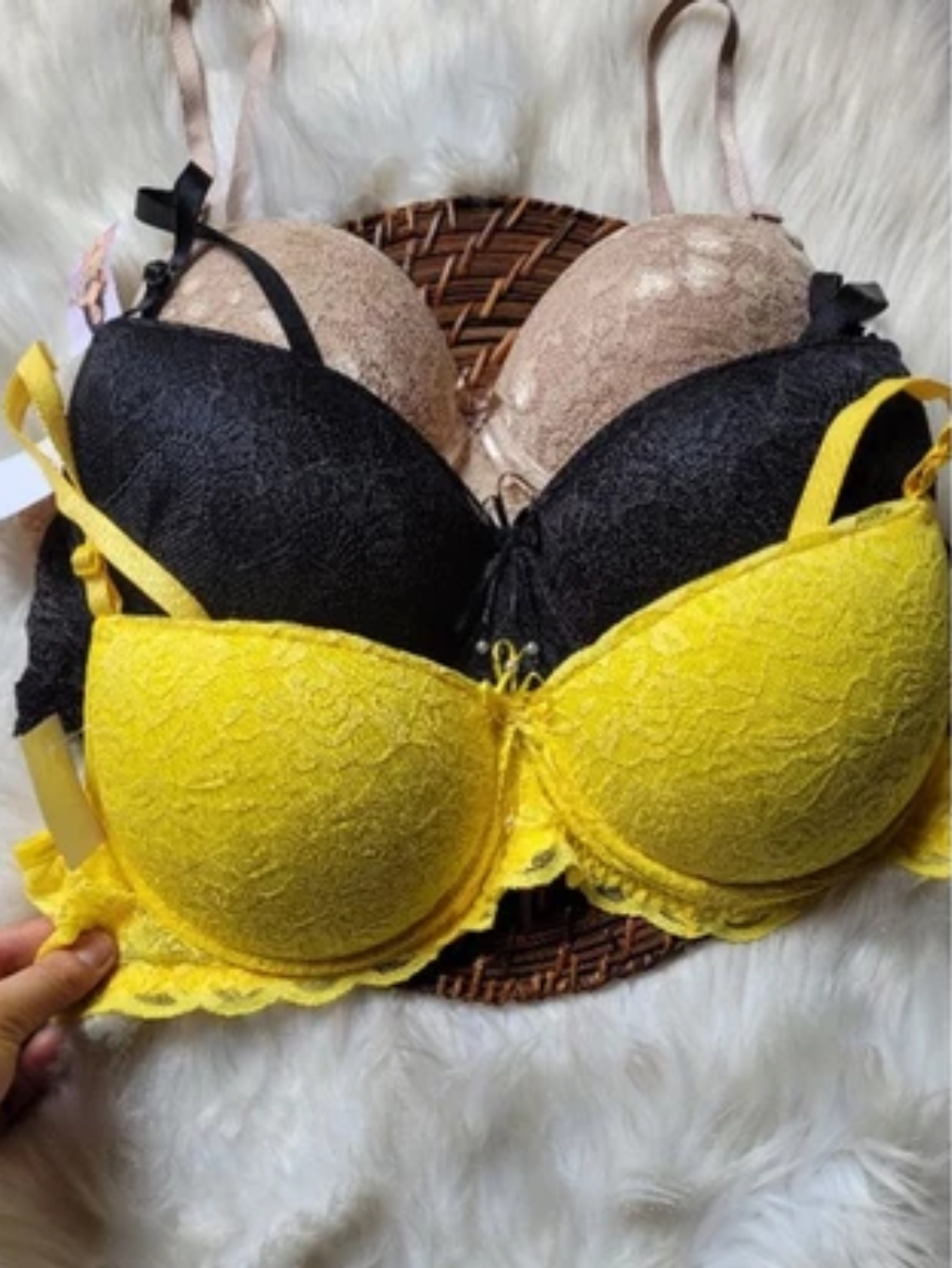 Sutiã Denise de Renda com Bojo (Pague 2 Leve 3)