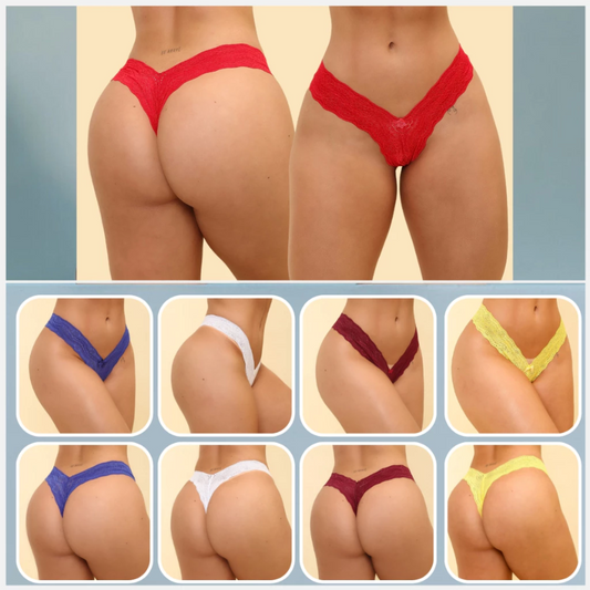 Calcinha Sexy Fio de Renda Cintura Alta (Pague 5 Leve 10)