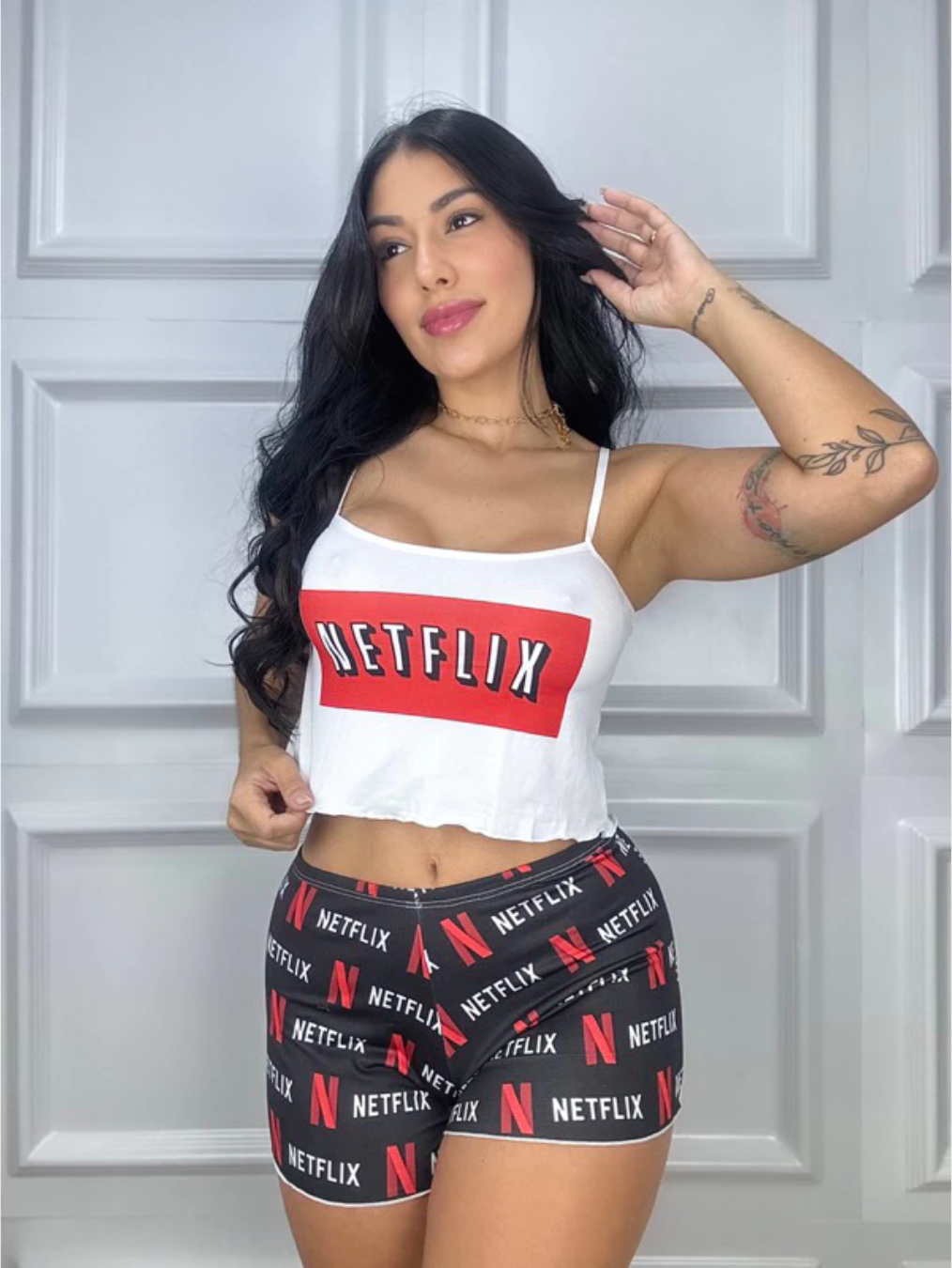 Pijama Personagem Suede Baby Doll