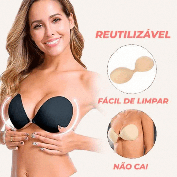 Sutiã Adesivo sem Alças com Efeito Silicone