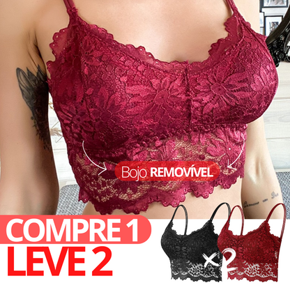 Sutiã de Renda Ballet Com Bojo Removível (PAGUE 1 LEVE 2)