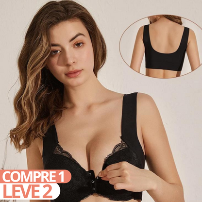 Sutiãs Confort Lift UP Detalhe em Renda Fecha na Frente (COMPRE 1 LEVE 2)