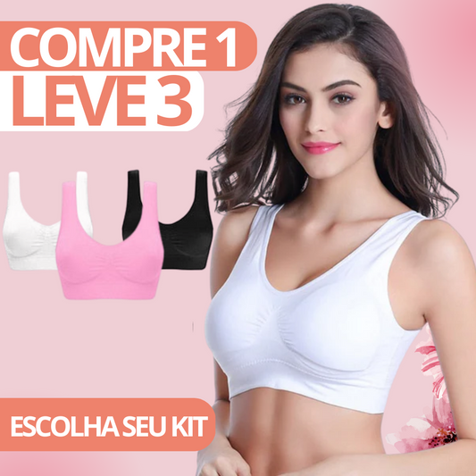 Sutiã Top Push Up Levanta Seios (COMPRE 1 LEVE 3)