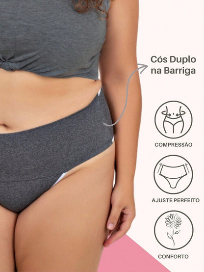 Calcinha Modeladora Fitness Plus Size (PAGUE 5 LEVE 10)
