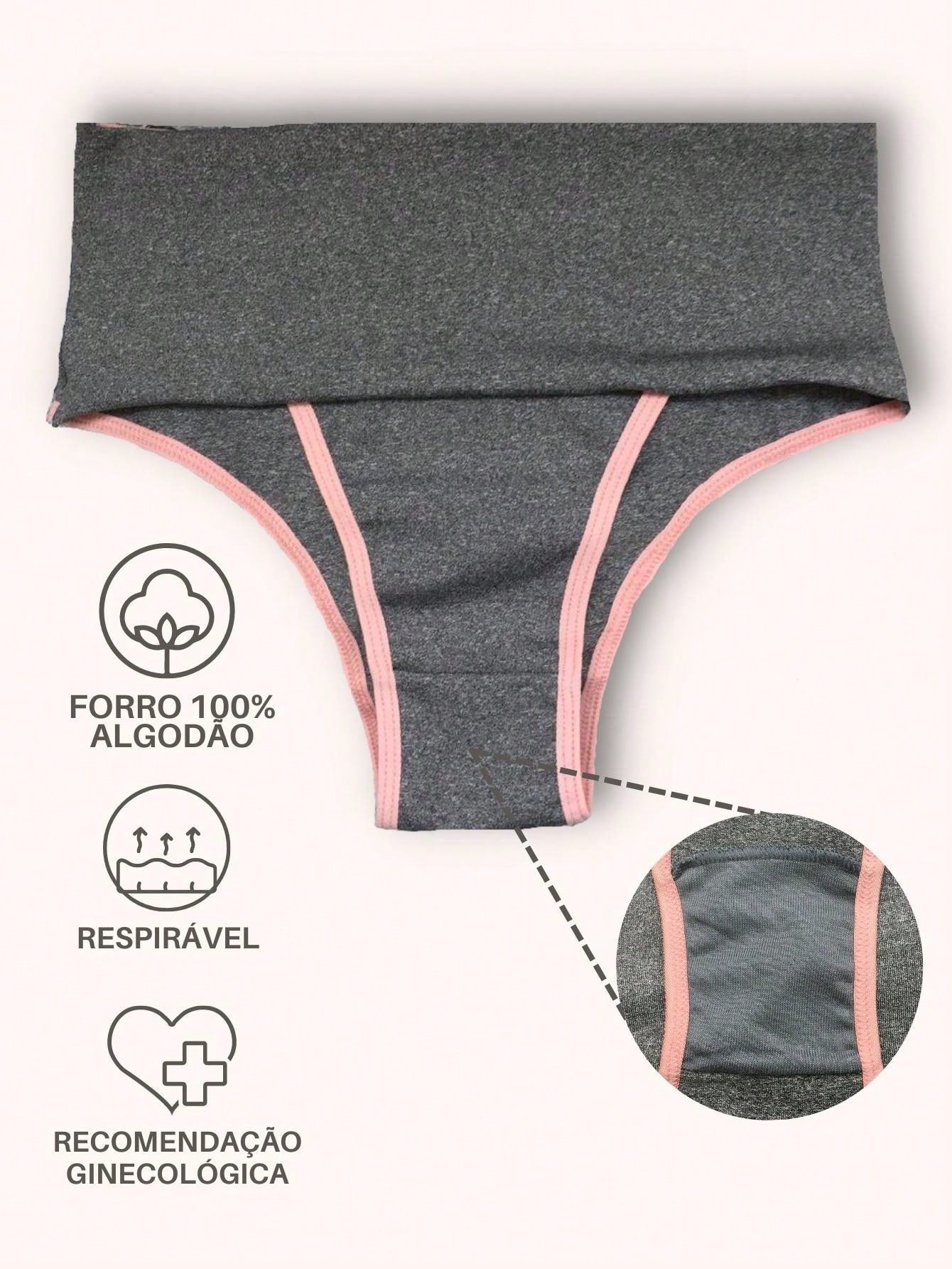 Calcinha Modeladora Fitness Plus Size (PAGUE 5 LEVE 10)