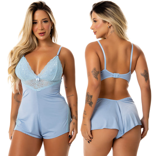 Pijama Macaquinho Sexy Decote nas Costas