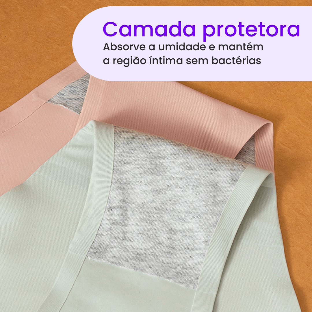 Calcinha Feminix Comfort™ - Microfibra e Corte a Laser - Pague 5 e Leve 10