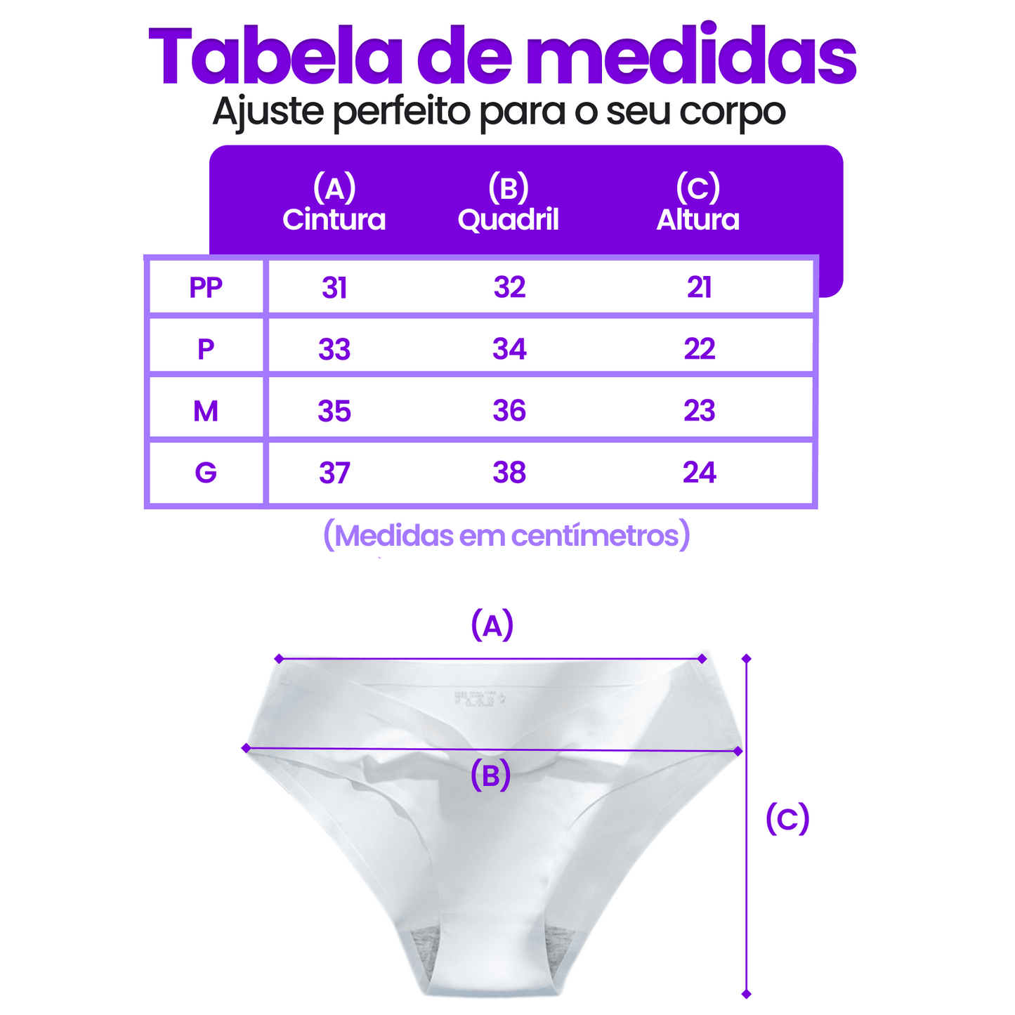Calcinha Feminix Comfort™ - Microfibra e Corte a Laser - Pague 5 e Leve 10